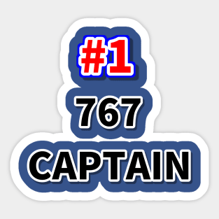 Number one 767 captain Sticker